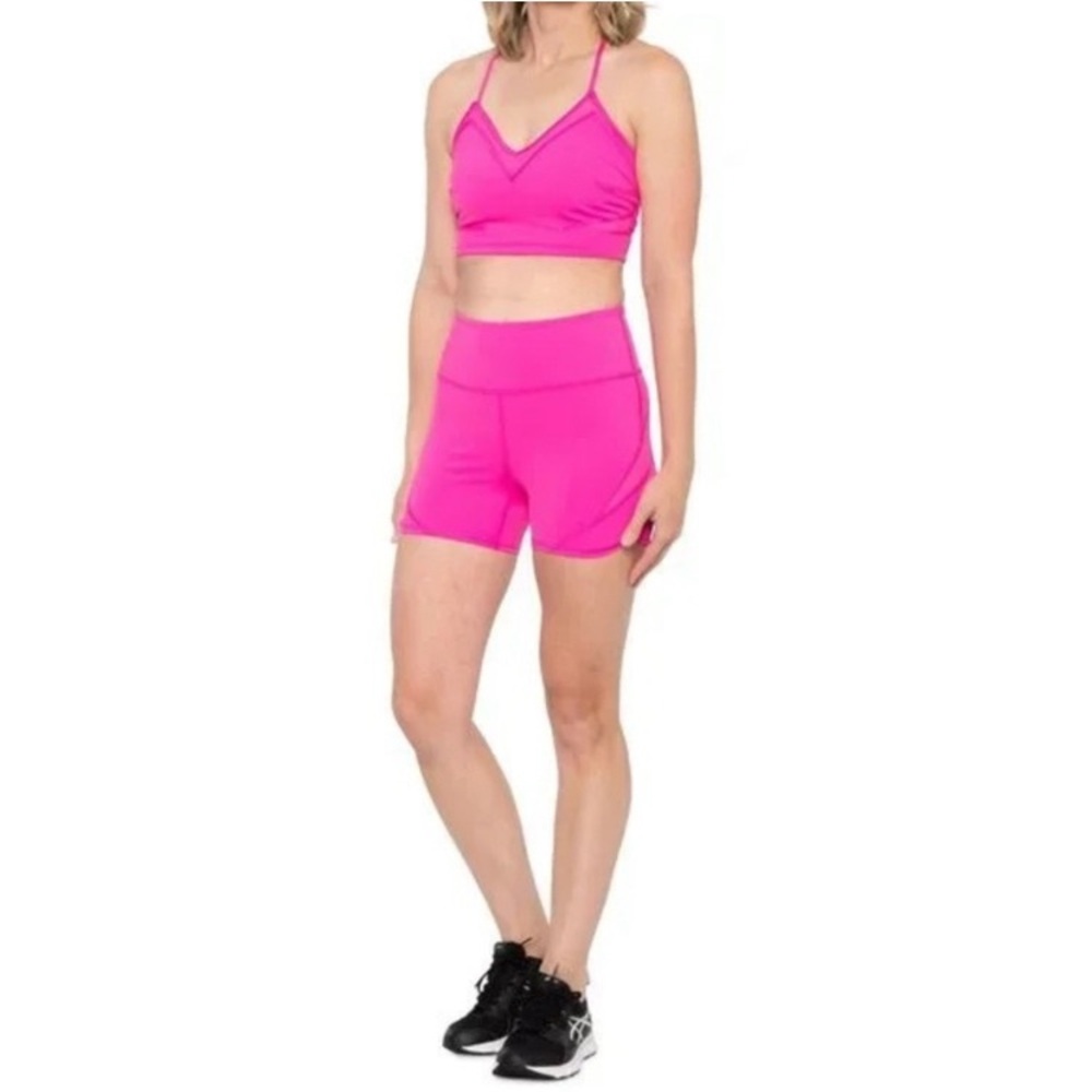 Free People Movement Fuchsia Biker Shorts